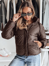 Damen SNOWLIKE gesteppte Winterjacke mit Kapuze braun Dstreet TY5227