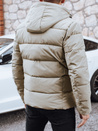 Herren Steppwinterjacke mit Kapuze hellbeige Dstreet TX5063