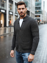 Dunkelgrauer Herren Strickpullover Dstreet WX2345