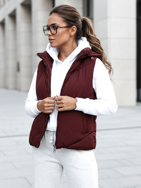 Damen Steppweste LIKEHUGS burgundy Dstreet TY4976
