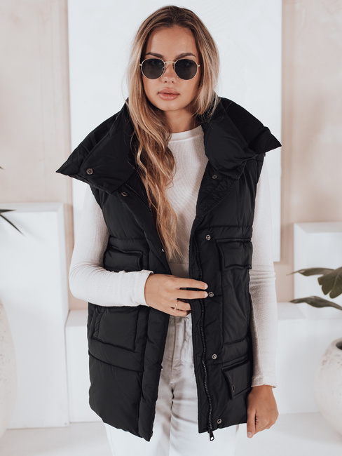 Damen Oversize Weste OMALIS Schwarz Dstreet TY3286