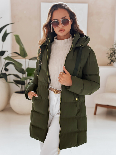 Damen Winterjacke mit Kapuze GABRIELLE grün Dstreet TY4364