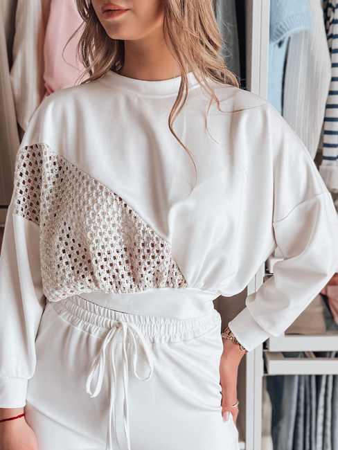 Damen Sweatshirt in Übergröße ELEGRA ecru Dstreet RY2795