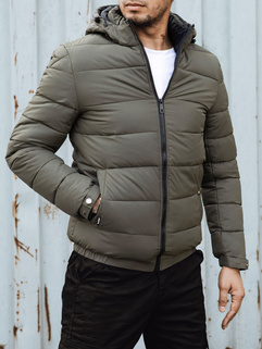 Herren Steppwinterjacke mit Kapuze grün Dstreet TX4846_1