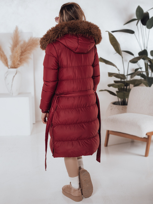 Gesteppte Damen-Winterjacke mit Pelz STYLEBELLA rot Dstreet TY5008