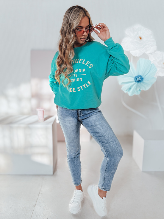 Damen Sweatshirt in Einheitsgröße KALISTYLE türkis Dstreet BY1361