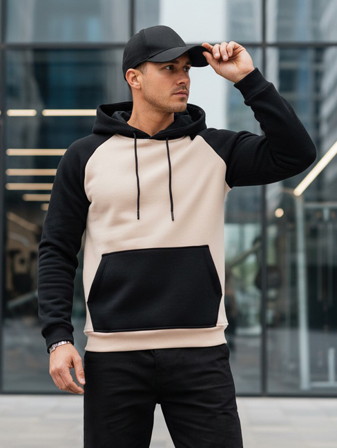 Herren-Kapuzenpullover beige Dstreet BX5890