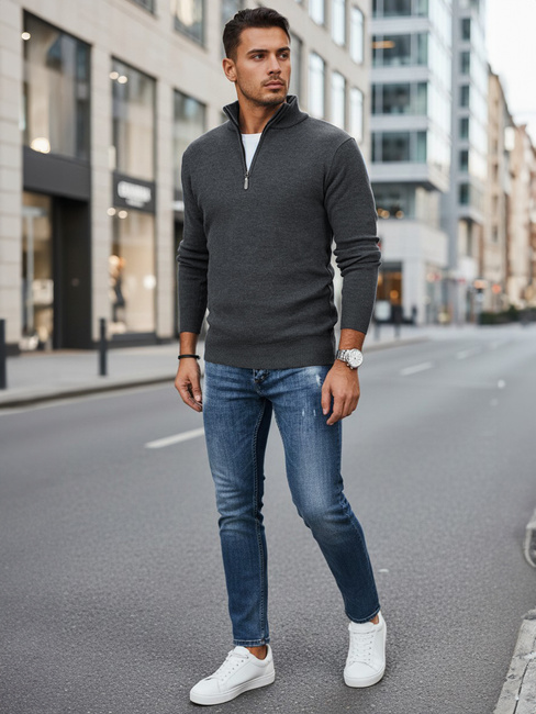 Herren Pullover hellgrau Dstreet WX2339