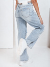 Weite Rippenjeans für Frauen blau Dstreet UY2794