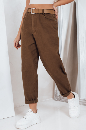 Damen Mom Fit Jeans braun Dstreet UY2844