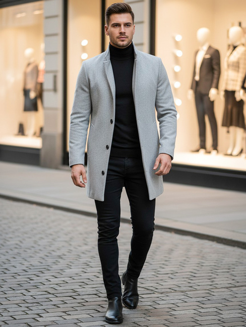 Herren Mantel Grau Dstreet CX0428