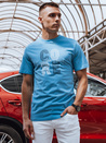Bedrucktes blaues Herren-T-Shirt Dstreet RX5384_1