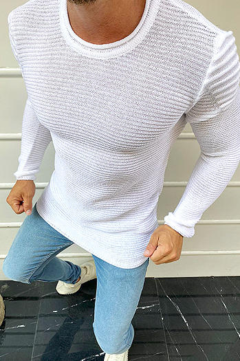 Herren Pullover Ecru Dstreet WX1603