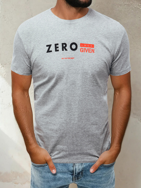 Herren T-shirt mit Aufdruck Hellgrau Dstreet RX4744
