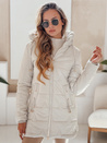 Damen Steppwinterjacke mit Kapuze hellgrau Dstreet TY5092