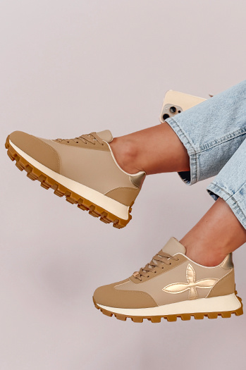 Damen Sport Turnschuhe FLEXIMOT beige Dstreet ZY0905