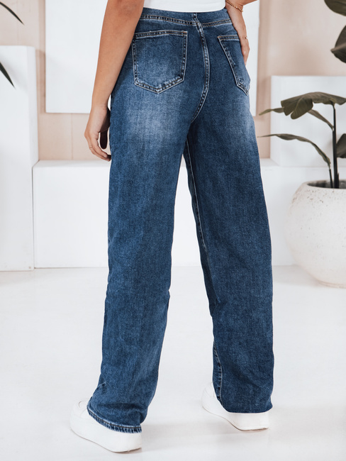 Blaue Damenjeans mit weitem Bein Dstreet UY2814