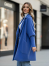 Damen Mantel Alpaka Imitat RITA II Blau Dstreet NY0627