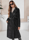 Damen Wintermantel klassischer Trench schwarz Dstreet NY0762