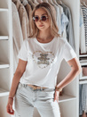 Damen-Teddybär T-Shirt TEDDYCAP weiß Dstreet RY2745
