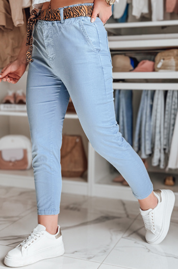 Damen Freizeithose mit Gürtel MADELINA blau Dstreet UY2626