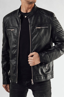 Herren Kunstlederjacke Farbe Schwarz DSTREET TX4683