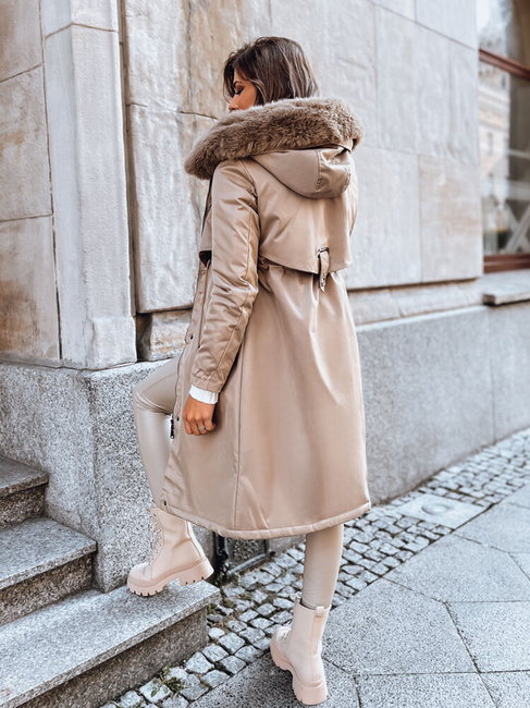 Damen Winterjacke LUSTER Farbe Beige DSTREET TY3958
