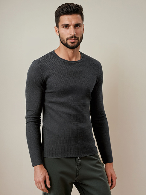 Anthrazitfarbener Pullover für Männer WX2293