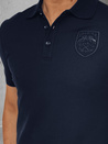 Herren Poloshirt mit Aufnäher blau Dstreet PX0625