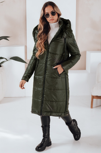 Damen Übergangsjacke ORVITA gesteppt mit Kapuze grün Dstreet TY5025