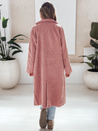 Langer Damenmantel aus Schafsfell rosa Dstreet NY0755