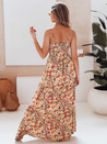 FLORALUSH Maxikleid mit gelben und roten Blumen Dstreet EY2632
