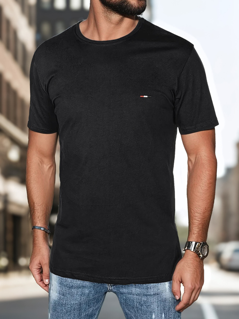 Besticktes Herren-T-Shirt schwarz Dstreet RX5635