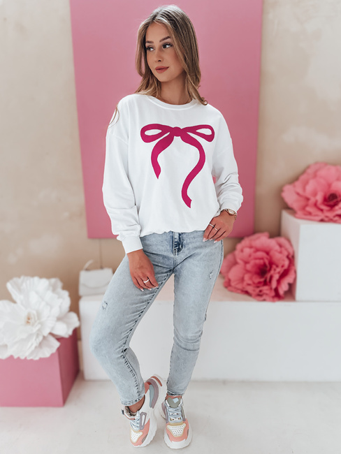 Damen Sweatshirt in Übergröße SOFTTIE weiß Dstreet BY1359