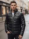 Isolierte Herren Lederjacke schwarz Dstreet TX5115