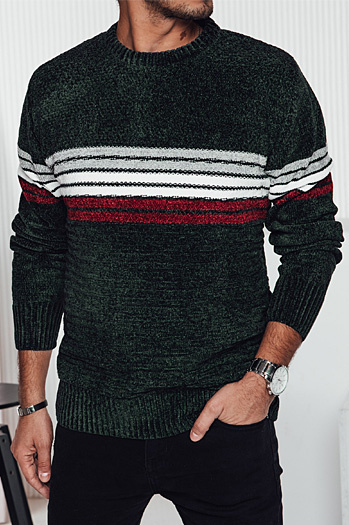 Grün gestreifter Pullover für Männer Dstreet WX2280