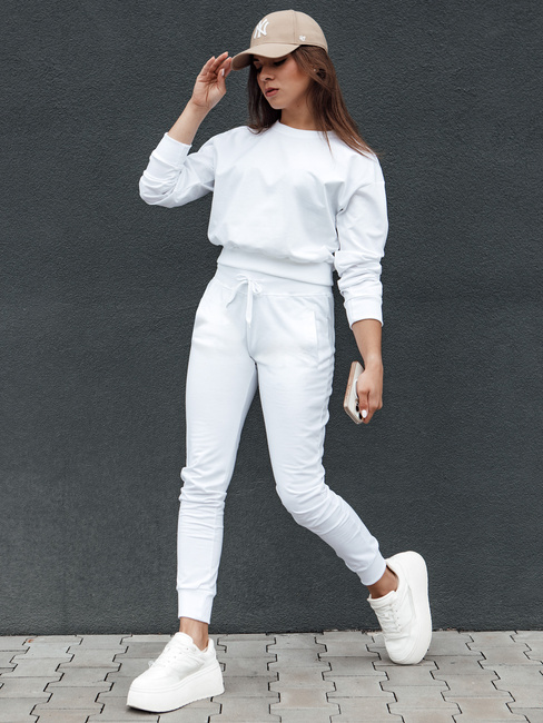 Damen klassisches Sweatshirt CASUALVIBE weiß Dstreet BY1299
