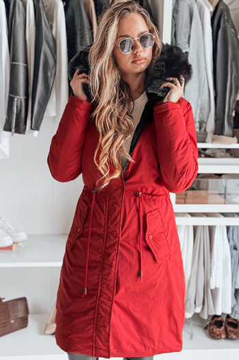 Damen Winterparka TRENDNEL Wendekapuze rot Dstreet TY4588