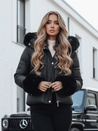 Damen Winterjacke YOUWARM kurz gesteppt mit Fell schwarz Dstreet TY5006