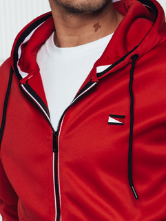 Herren Kapuzenpulli mit Reißverschluss rot Dstreet BX5857_3