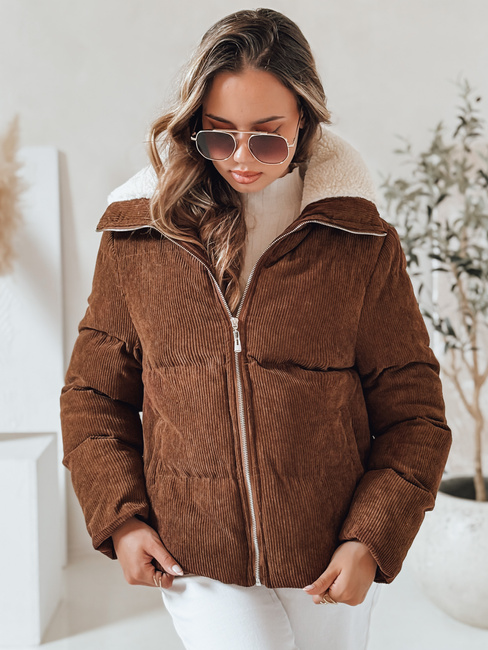 Damen Winterjacke TRENDYGLAM braun Dstreet TY4941