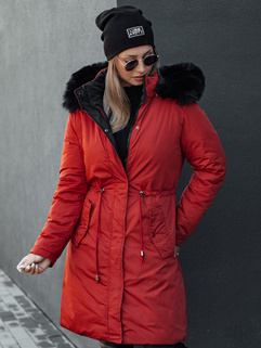 Damen Winterparka TRENDNEL Wendekapuze rot Dstreet TY4588_1