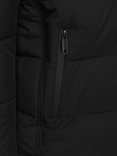 Herren Steppwinterjacke mit Kapuze schwarz Dstreet TX5117