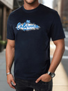 Bedrucktes navyblaues Herren-T-Shirt Dstreet RX5372