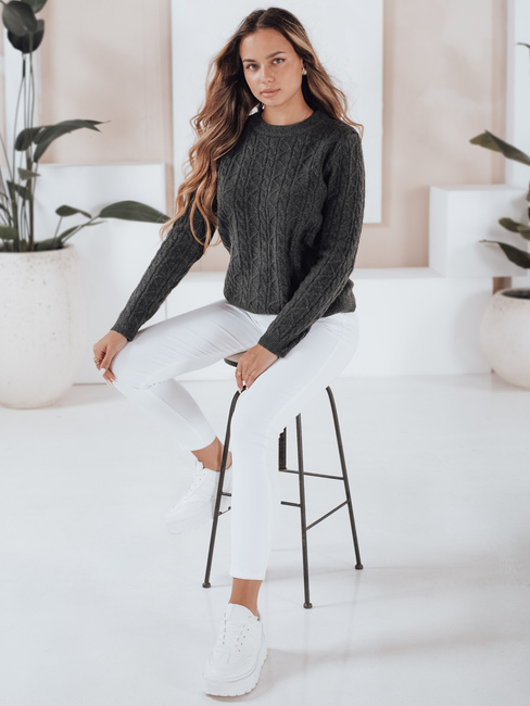 BRAVINA Damen Pullover dunkelgrau Dstreet MY2526