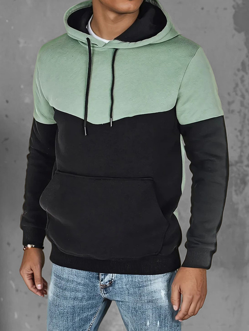 Herren Basic Sweatshirt mit Kapuze in mint Dstreet BX5876