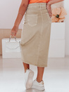 Denim Maxirock TELL ME MAXI beige Dstreet CY0480