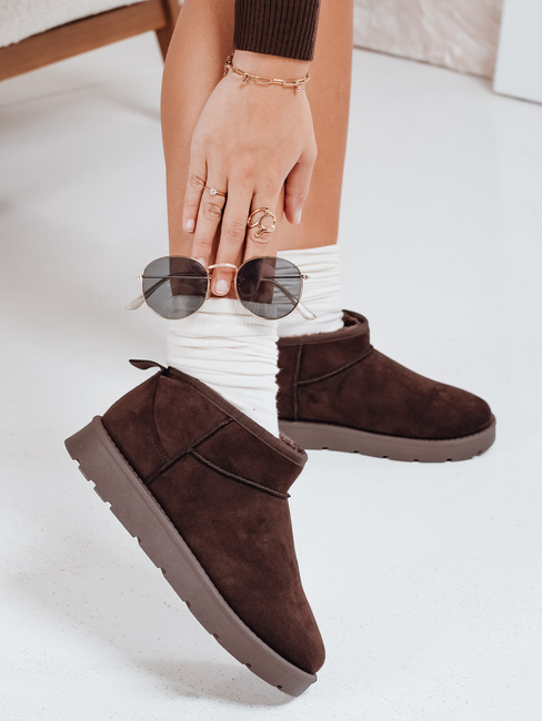 Damen Plateau-Schneestiefel braun Dstreet ZY1076