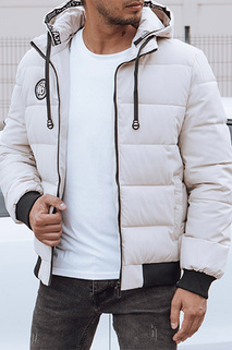 Herren Steppwinterjacke mit Kapuze weiß Dstreet TX4843