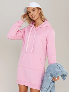 Langer Damen-Kapuzenpullover in Übergröße TIMMY rosa Dstreet EY2566_2